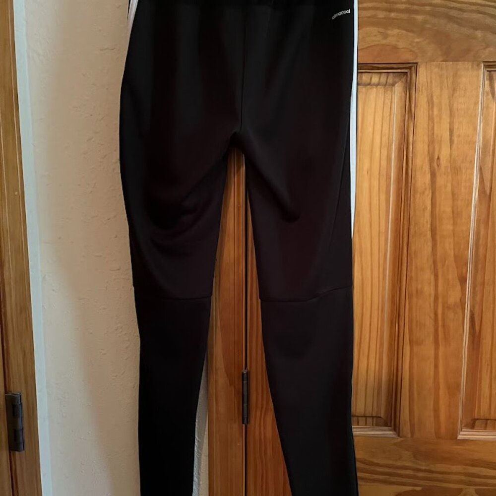 Women's Adidas Climacool Tapered Athletic Pants, Black, XS, Zip Ankle & Pockets - Picture 2 of 6
